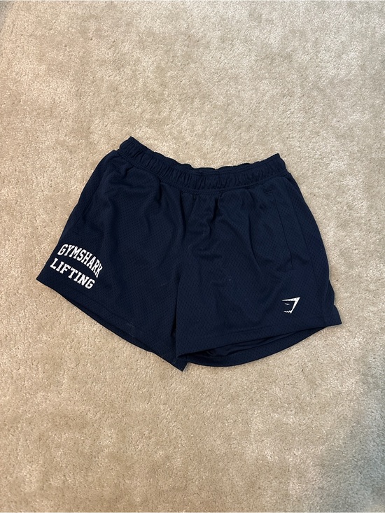 Gymshark Other - Gymshark Navy Blue Athletic Shorts with White Logos